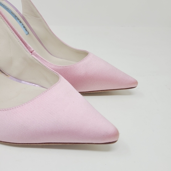 Sophia Webster | Pink Tyra Satin Slingback Sandal Heels (EU Size 40/US Size 10) - Picture 3 of 13